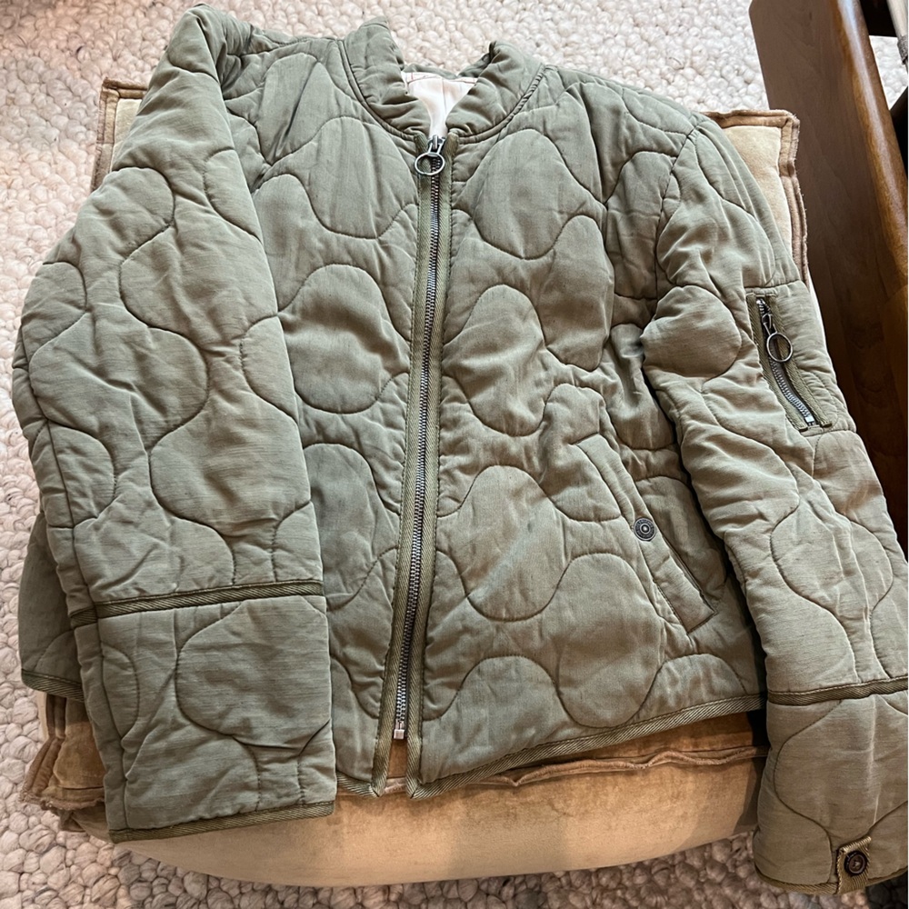 Free People Aura Liner - Green Quilted Jacket - Brand New - Picture 5 of 10